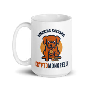 Stacking Satoshis coffee mug