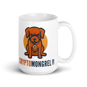 CryptoMongrel Logo Laser Eyes mug