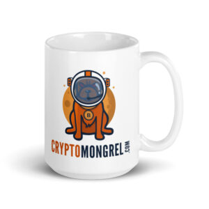 CryptoMongrel Astronaut Red eyes coffee mug